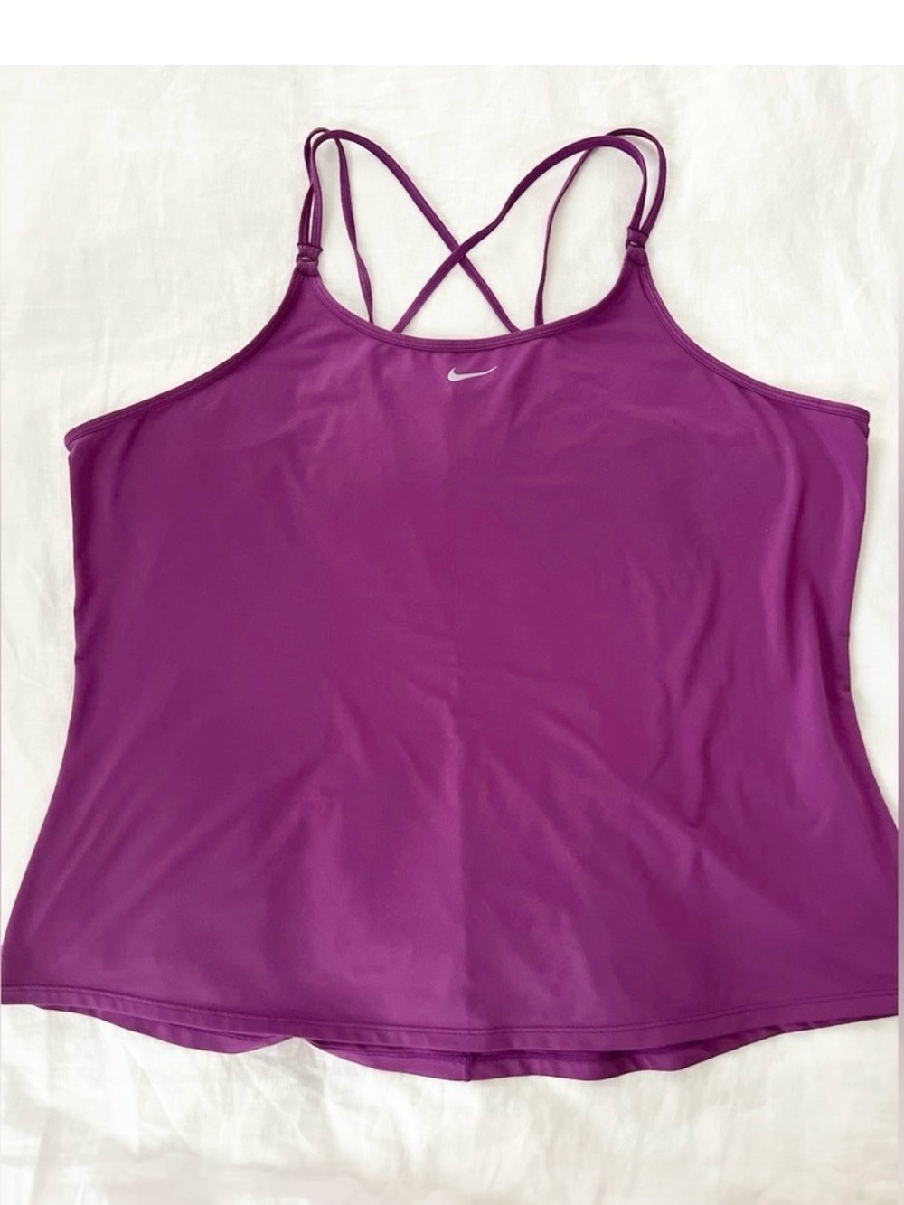 Nike 1X Fuchsia Purple Strappy Dri Fit Tank Top